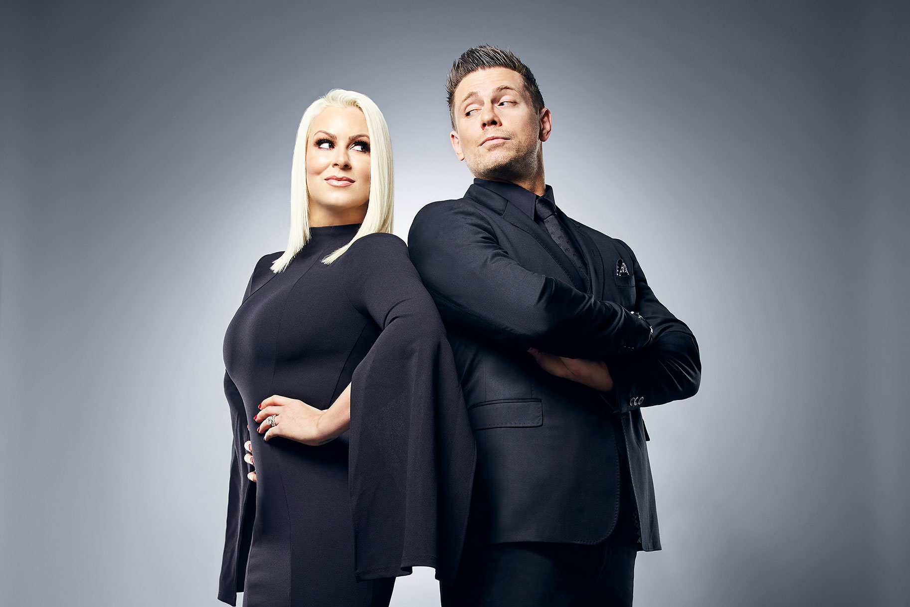 Pictured: (l-r) Maryse Mizanin, Mike 'The Miz' Mizanin