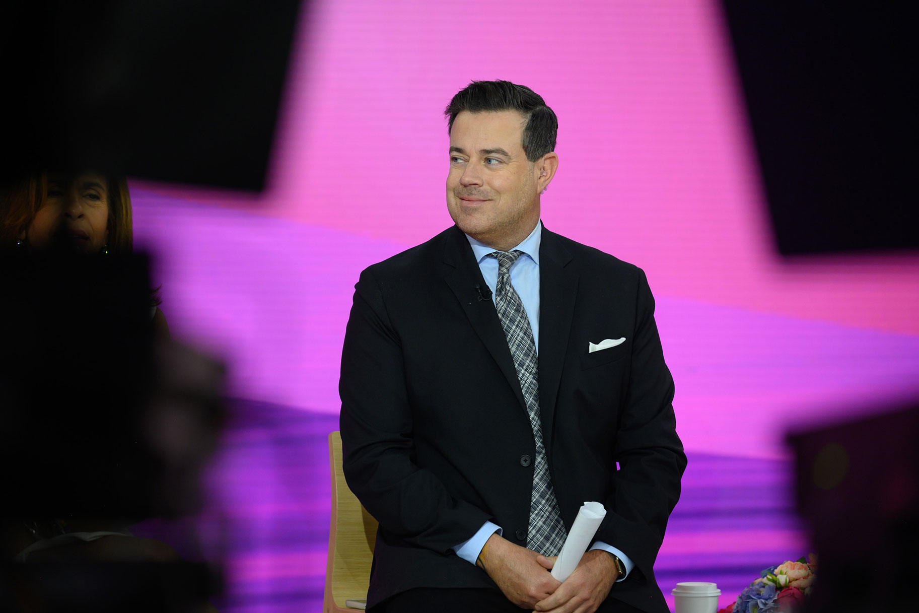 Carson Daly seated on the Today Show