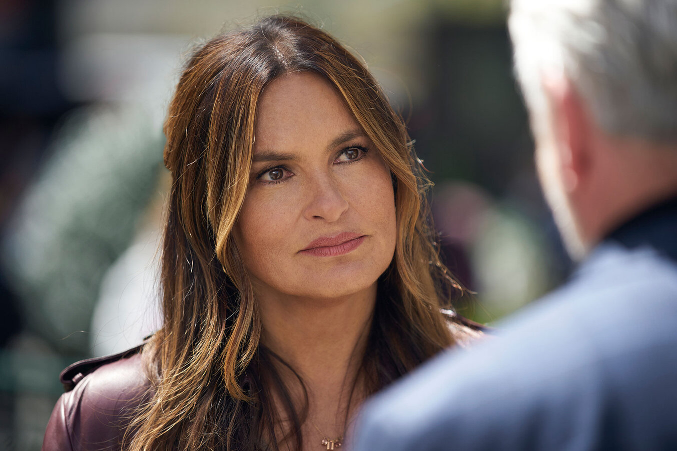 Close up of Mariska Hargitay