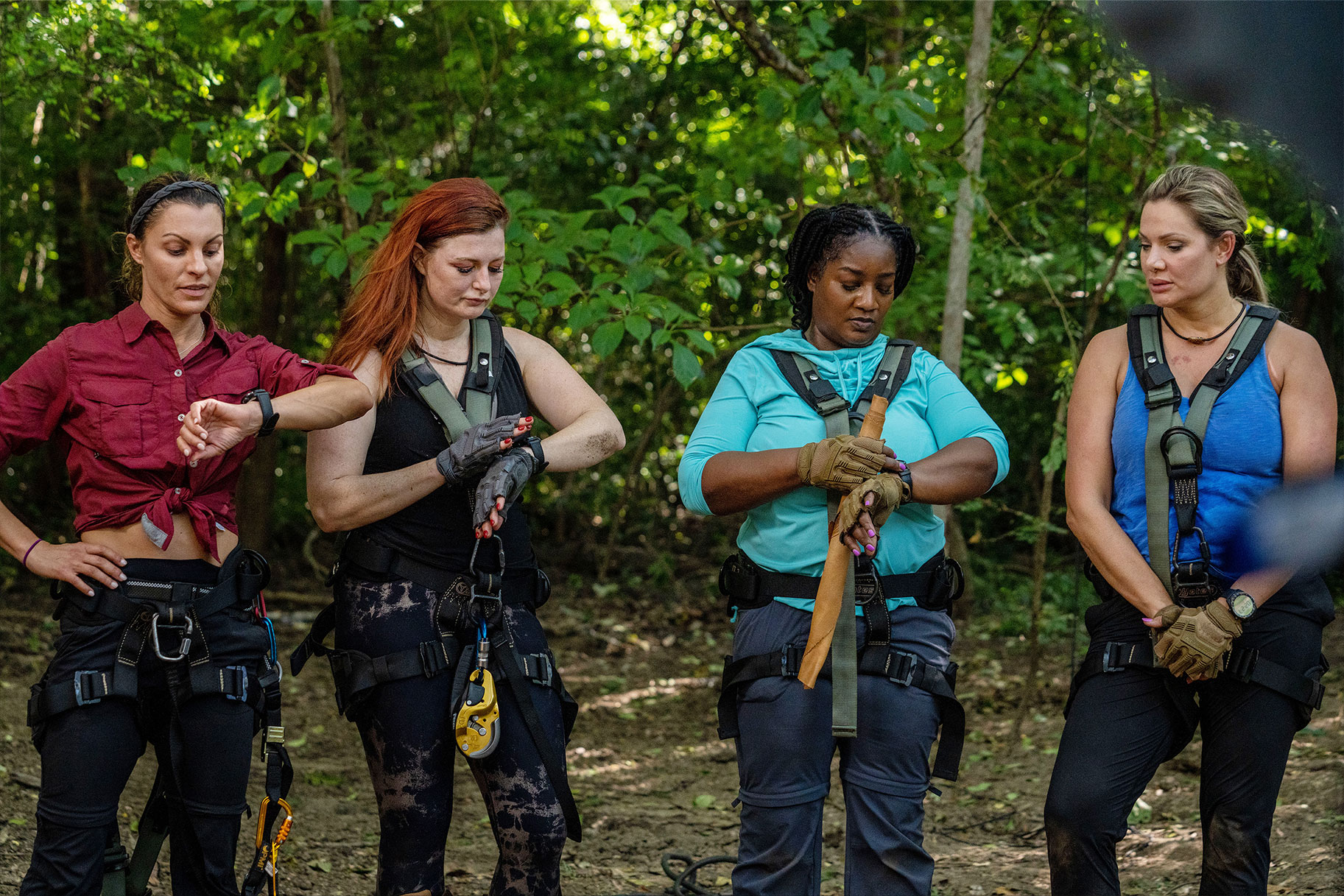 Pictured: (l-r) Stephenie LaGrossa, Rachel Reilly, Cirie Fields, and Janelle Pierzina