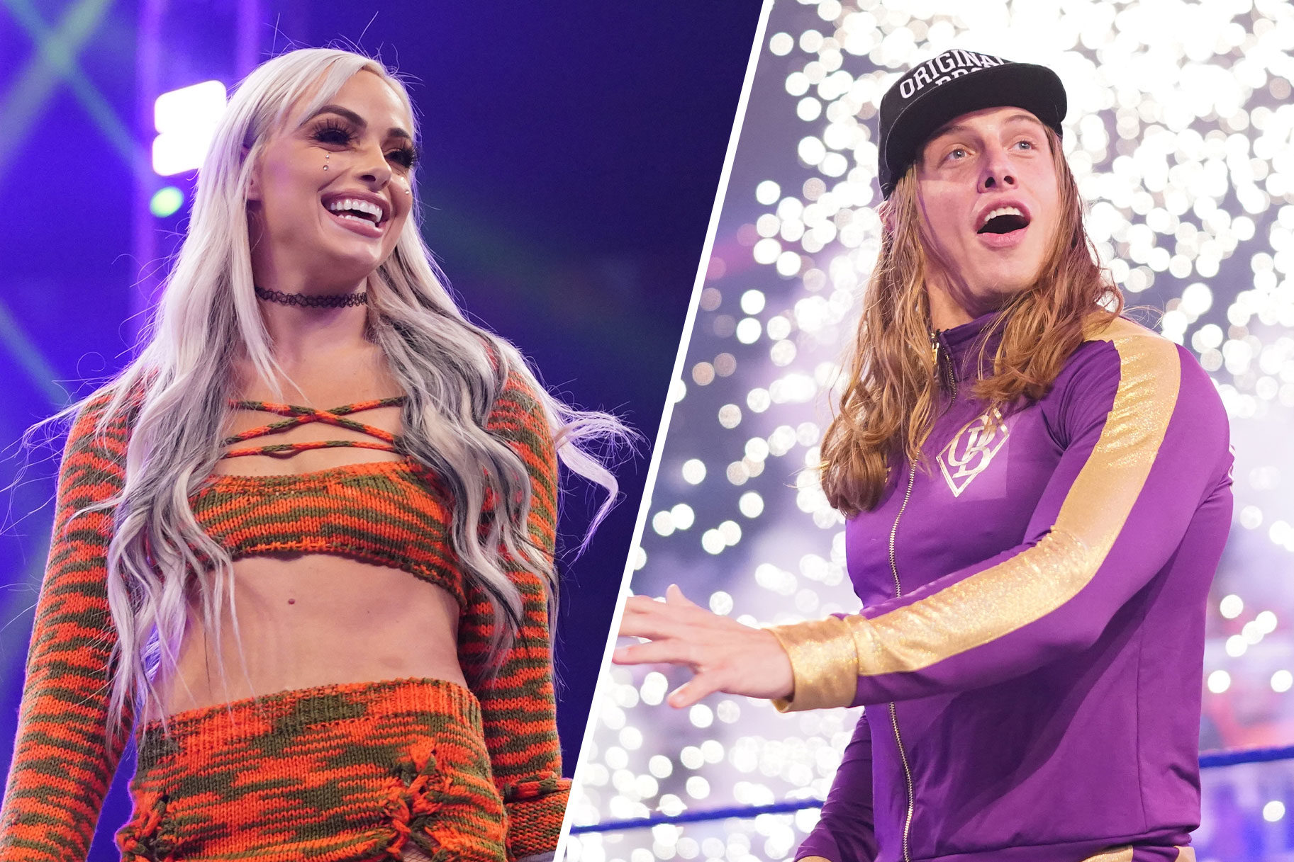 Split image of Liv Morgan and Matt Riddle