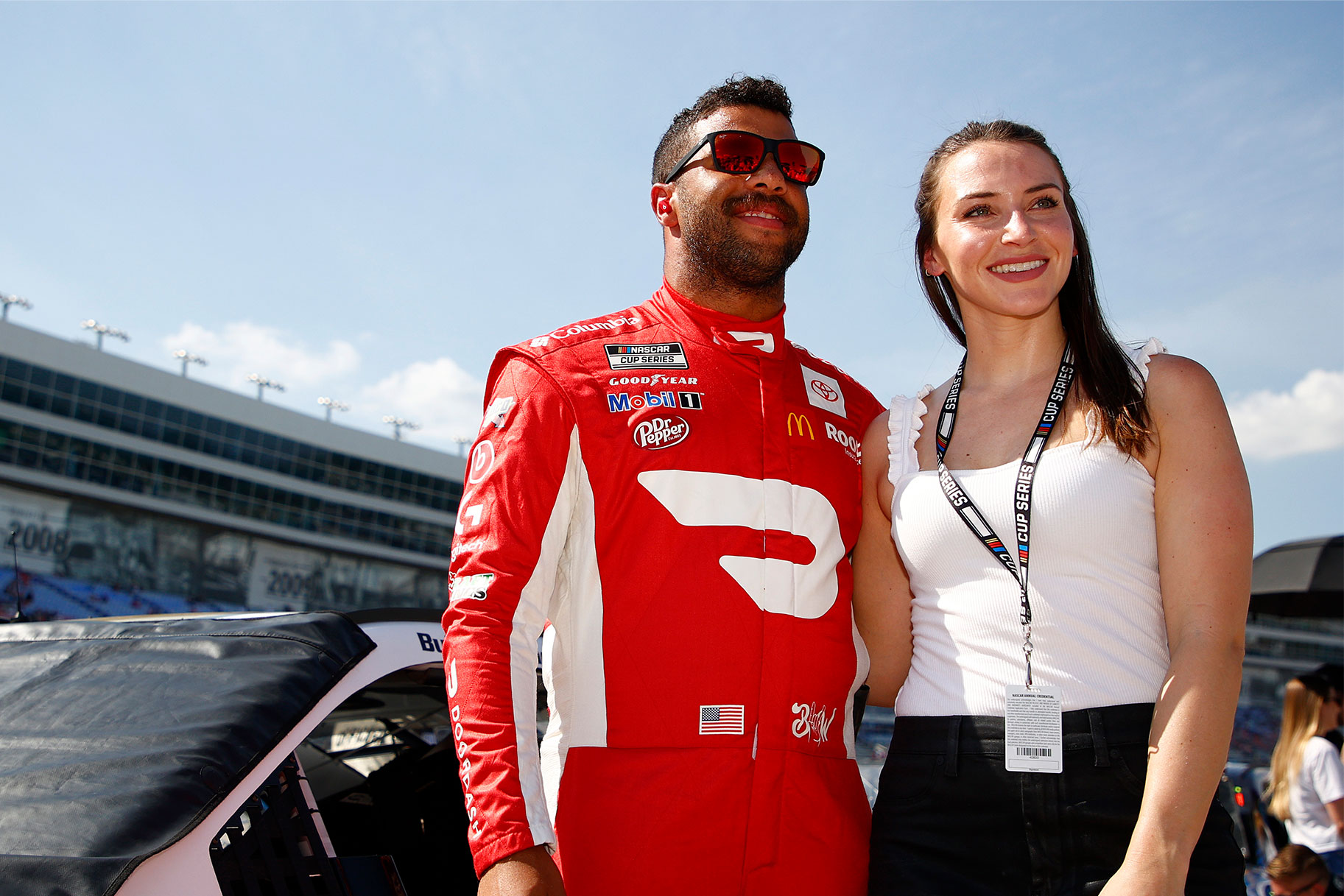 Nascar's Bubba Wallace and Amanda Wallace