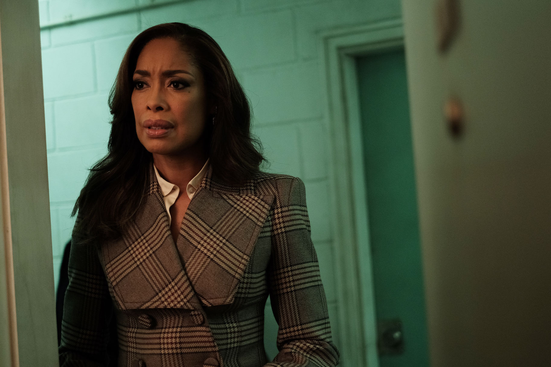 Close up of Gina Torres as Jessica Pearson