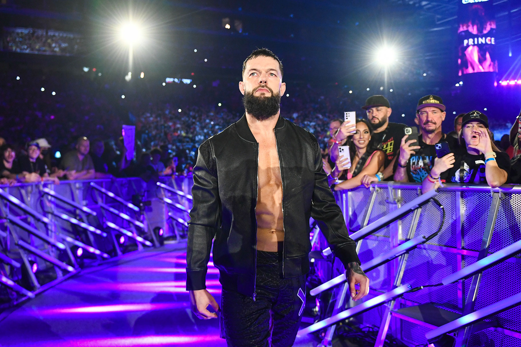 Finn Balor walks to the ring