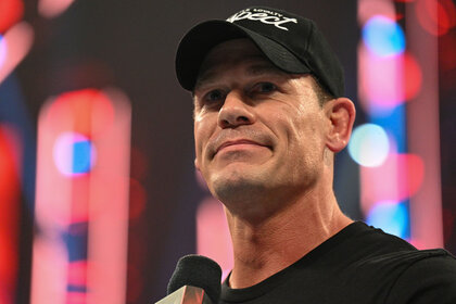 Close up of John Cena's face