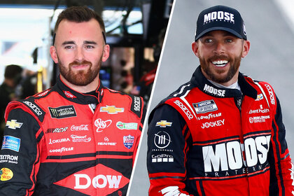 Split image of Austin Dillon and Ross Chastain