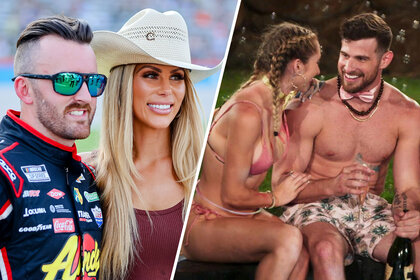 Split image of Austin Dillon's Life in the Fast lane and Temptation Island