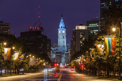 Philadelphia at night