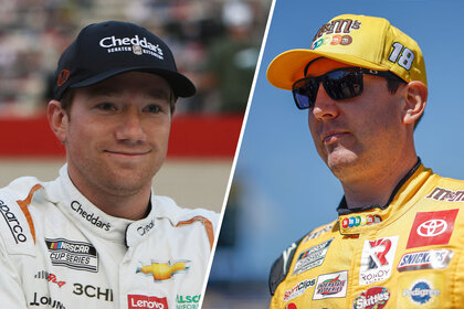 Split image of Tyler Reddick and Kyle Busch