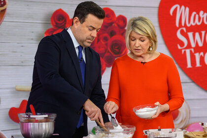 Carson Daly and Martha Stewart