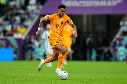 Cody Gakpo left winger of Netherlands and PSV Eindhoven during the FIFA World Cup Qatar 2022 quarter final match between Netherlands and Argentina