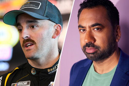 Split image of Austin Dillon and Kal Penn