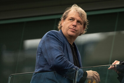 Todd Boehly looking out at the soccer field