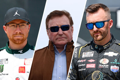 Split image of Richard Childress, Tyler Reddick, and Austin Dillon