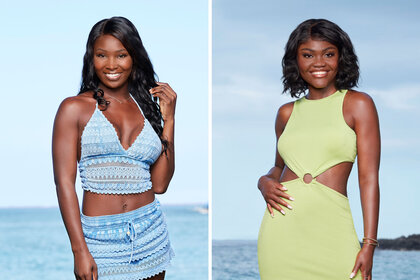 Split image of Temptation Island's Nafeesah and Tami