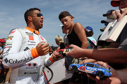 Bubba Wallace Texas Bubba Wallace signs autographs for NASCAR fans