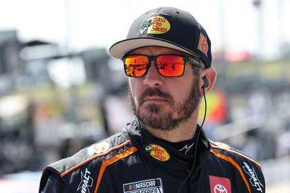 Close up of Martin Truex Jr. waiting on the grid