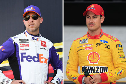 Split of Denny Hamlin Joey Logano