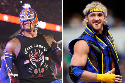 Split of Rey Mysterio and Logan Paul