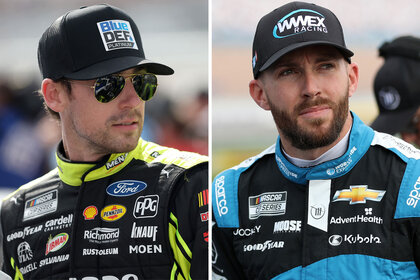 Split of Ryan Blaney and Ross Chastain