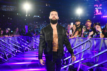 Finn Balor walks to the ring