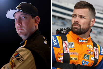 Split of Kyle Busch Ricky and Stenhouse Jr