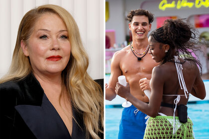 Split of Christina Applegate and a Love Island couple