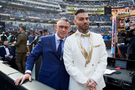 Michael Cole and Corey Graves during WrestleMania 39 at SoFi Stadium on April 02, 2023 in Inglewood, California.