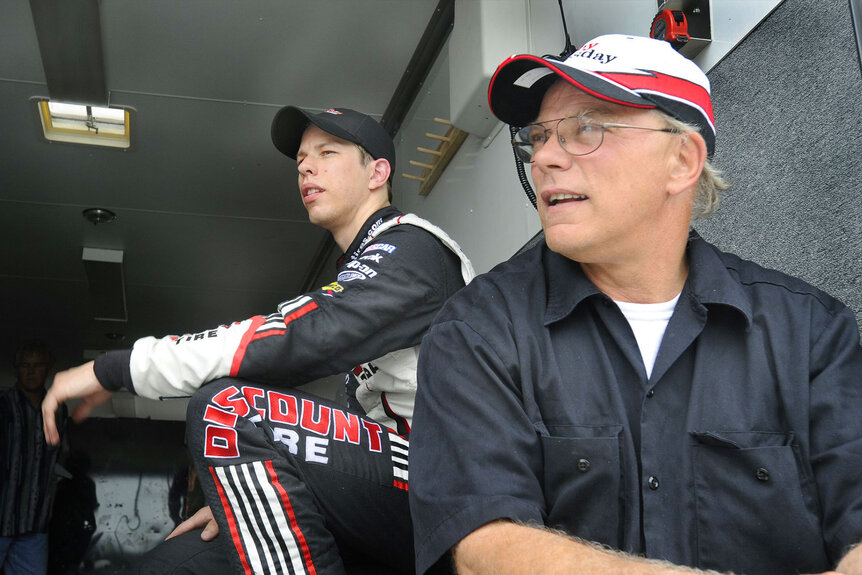 Brad and Bob Keselowski sitting together