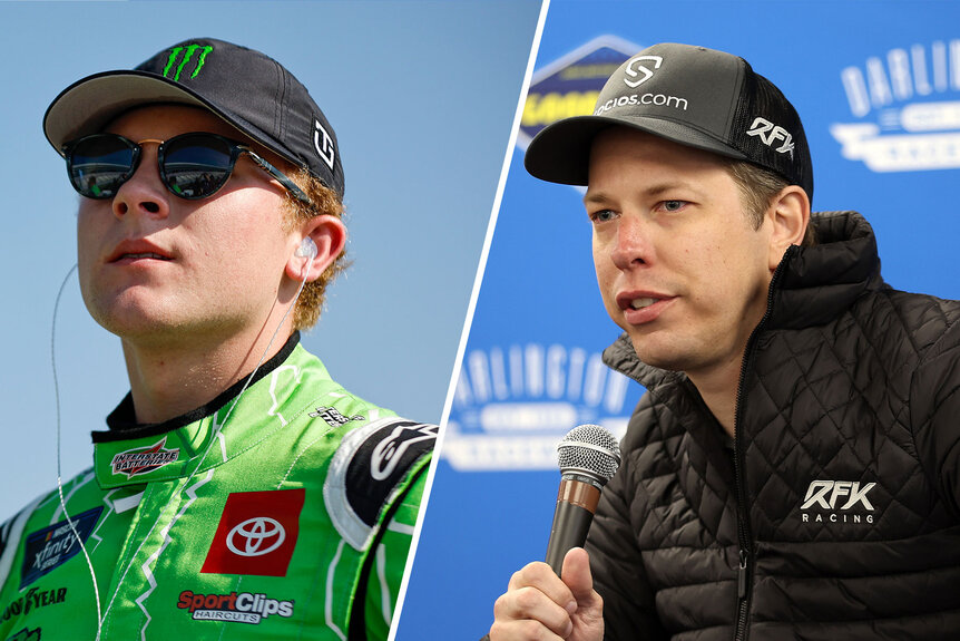 Split image of Ty Gibbs and Brad Keselowski