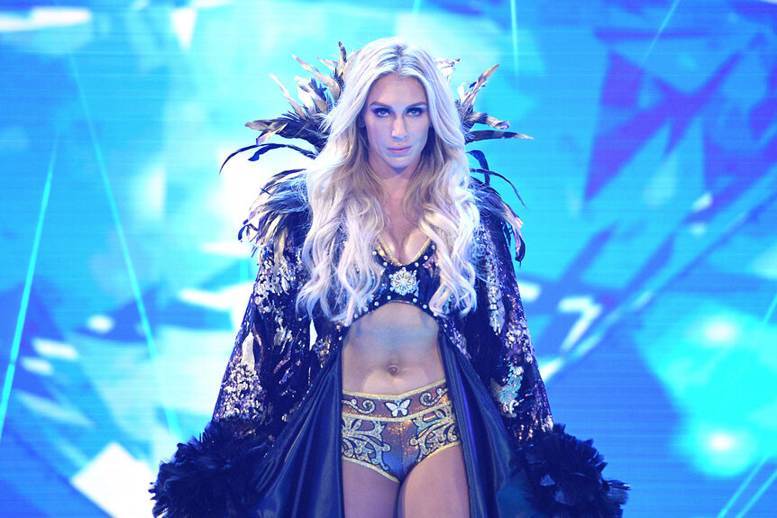 Charlotte Flair walking to the ring