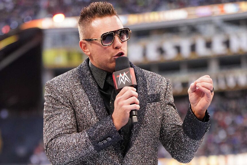 The Miz speaks during Wrestlemania 2023