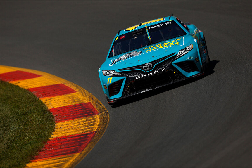 Denny Hamlin's car during practice