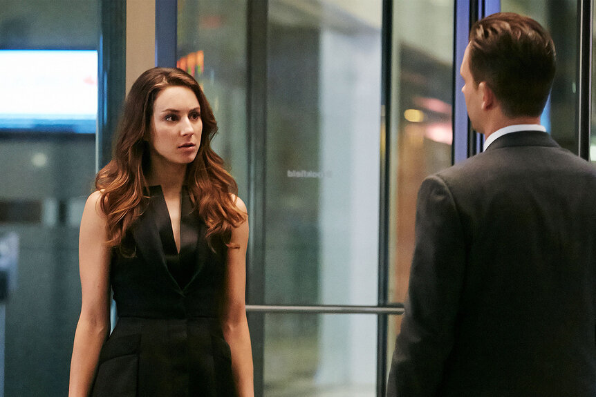 Troian Bellisario in an episode of Suits