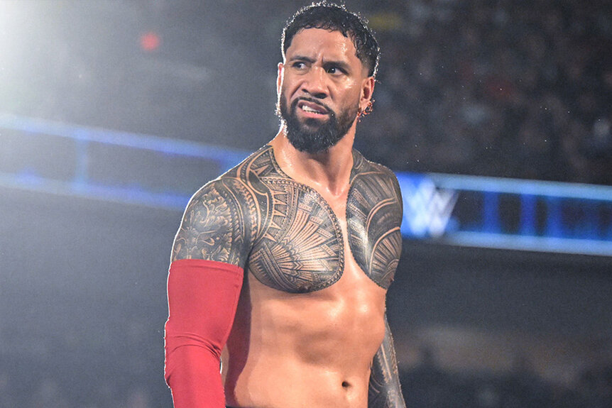 Jey Uso stands inside the ring